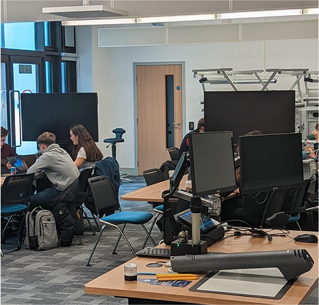 Professional team in modern office