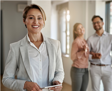 Professional team in modern office